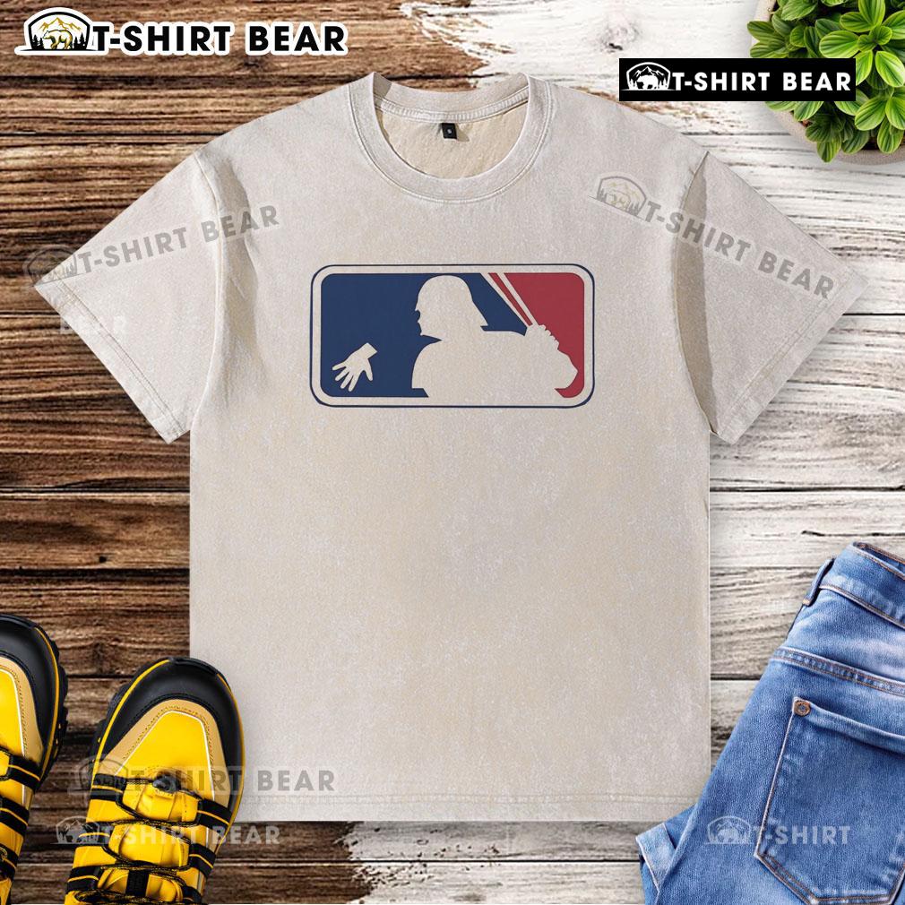 Official Star Wars x MLB logo washed t-shirt featuring a unique design combining sports and sci-fi themes.
