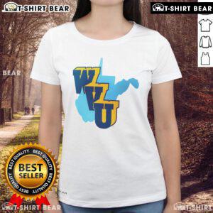 Official West Virginia Mountaineers Football 1965 throwback ladies tee featuring classic team colors and logo design.