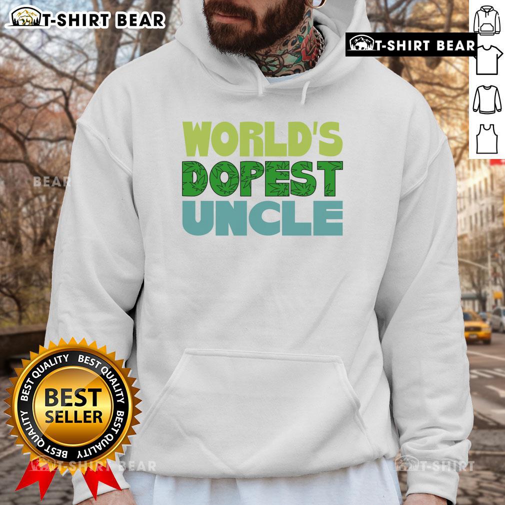 Official World's Dopest Uncle Hoodie in vibrant colors, perfect gift for cool uncles who love style and comfort.