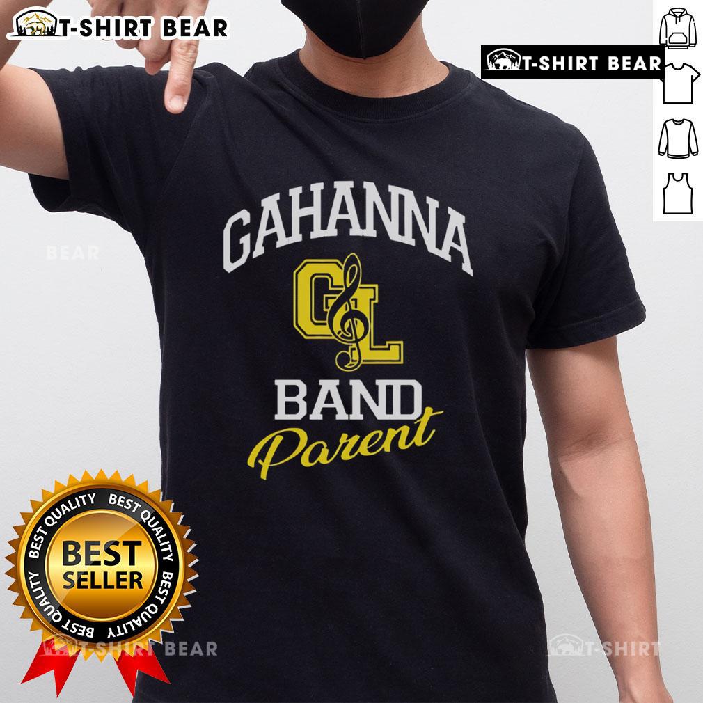Alt Text: Original Gahanna Band Parent Triblend Logo T-Shirt featuring vibrant colors and a stylish design, perfect for band supporters.