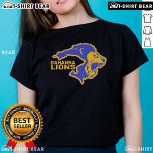 Original Gahanna Double Lion Logo Ladies Tee featuring vibrant design and comfortable fit for stylish casual wear.