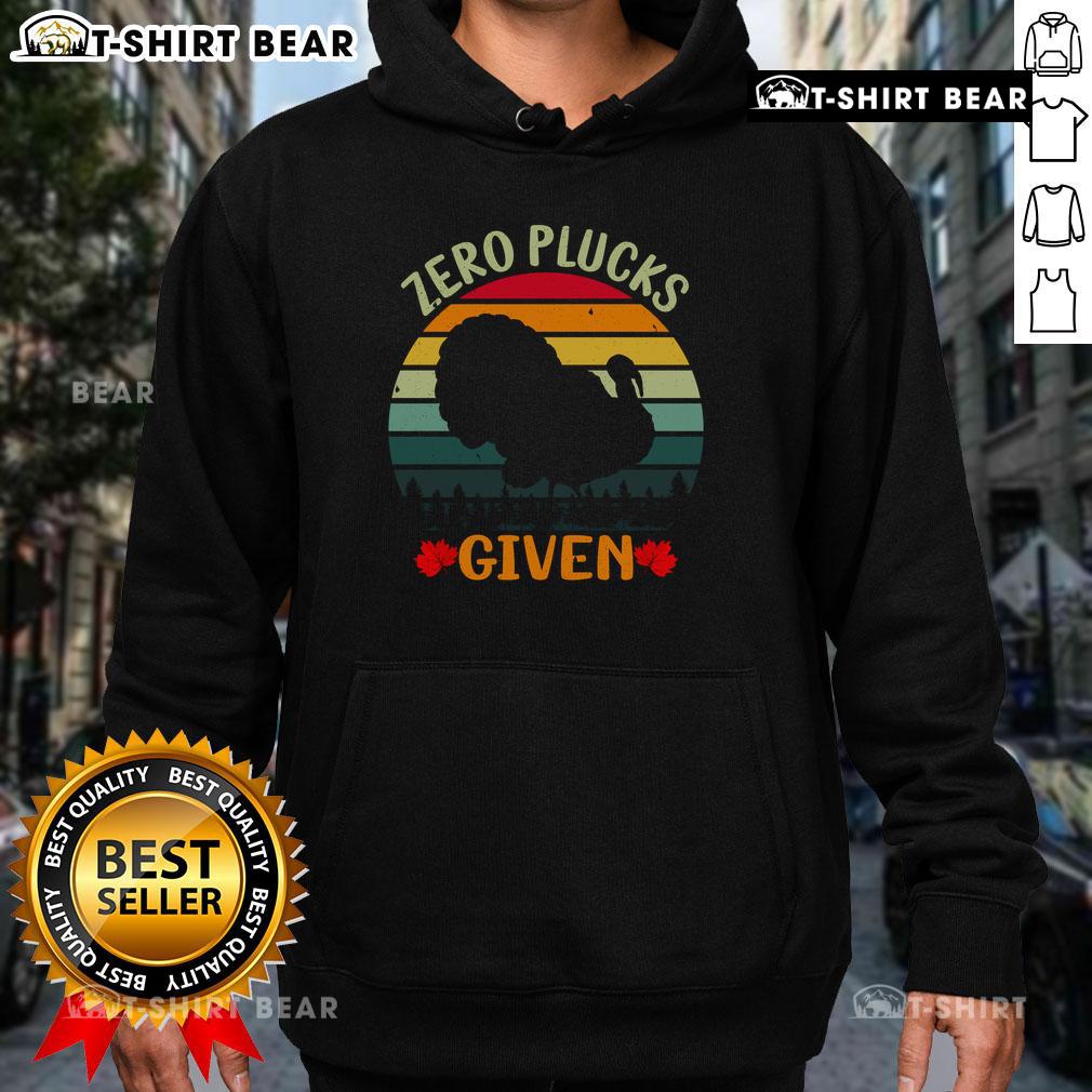 Original Zero Plucks Given Hoodie in stylish black, featuring bold graphic design and comfortable fit for casual wear.
