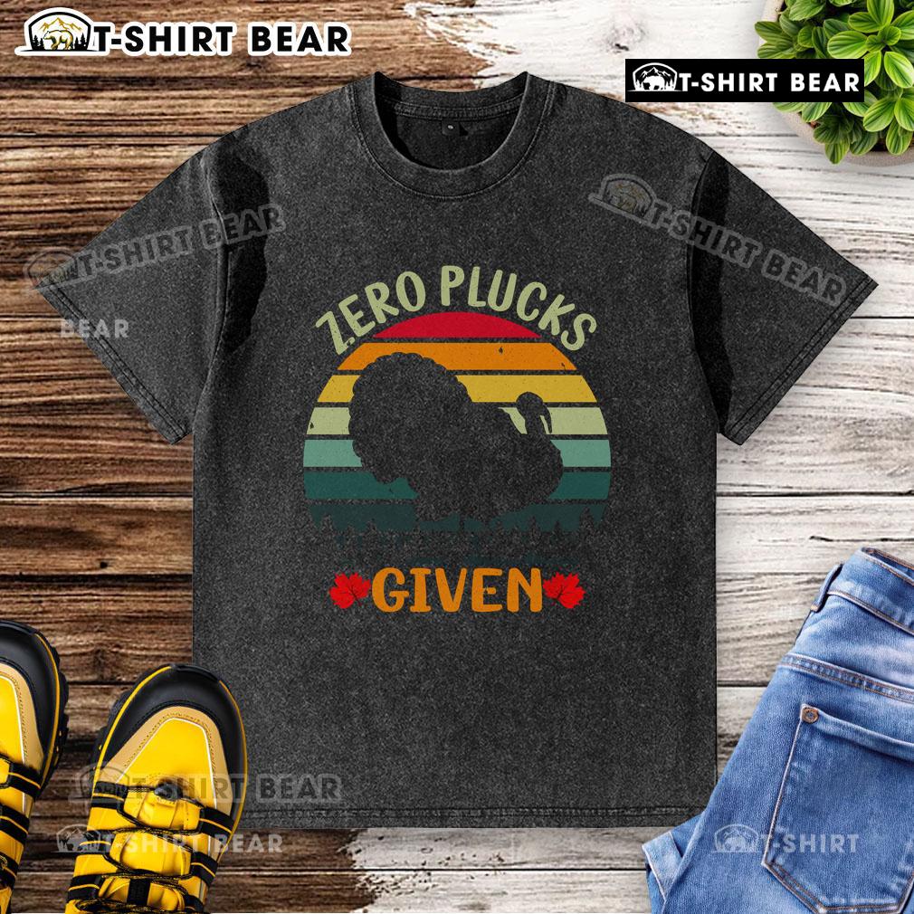 Original Zero Plucks Given washed t-shirt featuring a relaxed fit and trendy graphic design in soft fabric.