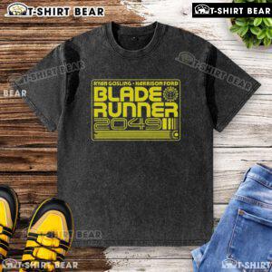 Premium Blade Runner 2049 washed t-shirt featuring a stylish graphic design for sci-fi movie fans.
