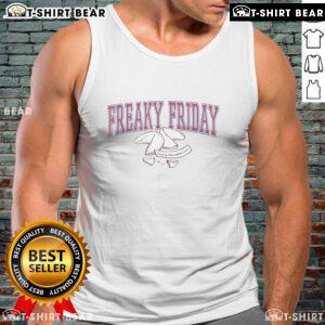 Premium Disney Freaky Friday fortune cookie tank top featuring 'Could You Like Chill For A Sec' design.