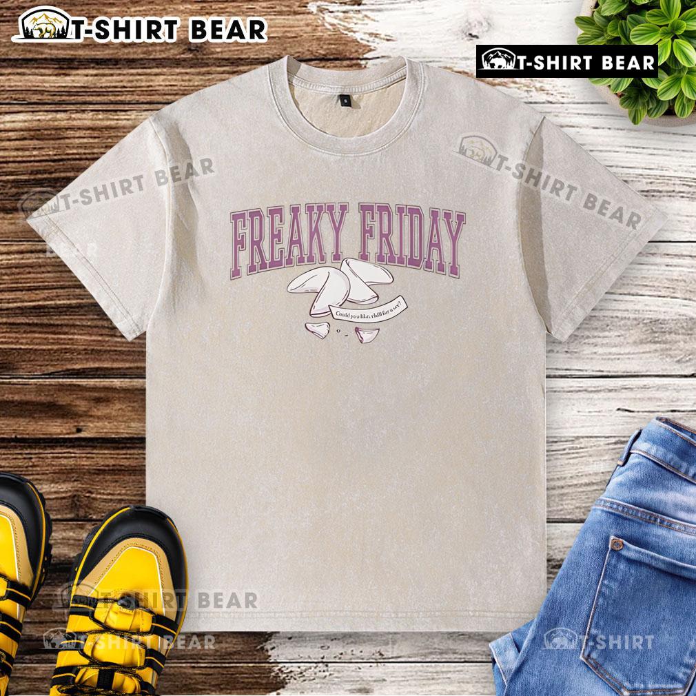 Premium Disney Freaky Friday fortune cookie washed t-shirt design featuring playful graphics and vibrant colors.