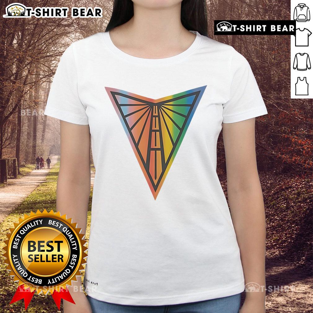 Alt Text: Premium Golden State Valkyries WNBA Pride logo on a stylish ladies tee, perfect for fans and supporters.