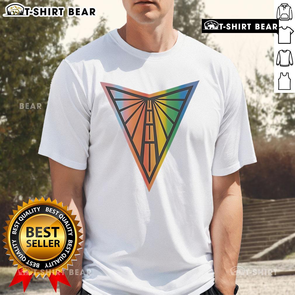Premium Golden State Valkyries WNBA Pride Logo T-Shirt featuring vibrant colors and a stylish design for fans.