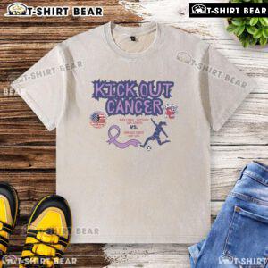 Premium Kick Out Cancer Game on September 20 washed t-shirt showcasing a stylish design for awareness and support.