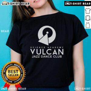 Alt Text: Premium Science Academy Vulcan Jazz Dance Club ladies tee featuring vibrant design and comfortable fit for dancers.