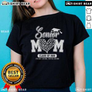 Premium Senior Mom Class of 2026 graduation tee with leopard print design for proud moms celebrating their seniors.