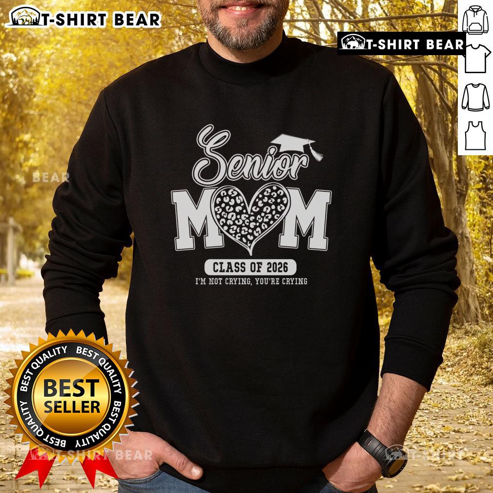 Alt Text: Premium Senior Mom Class of 2026 graduation leopard sweatshirt, perfect for celebrating your graduate in style.