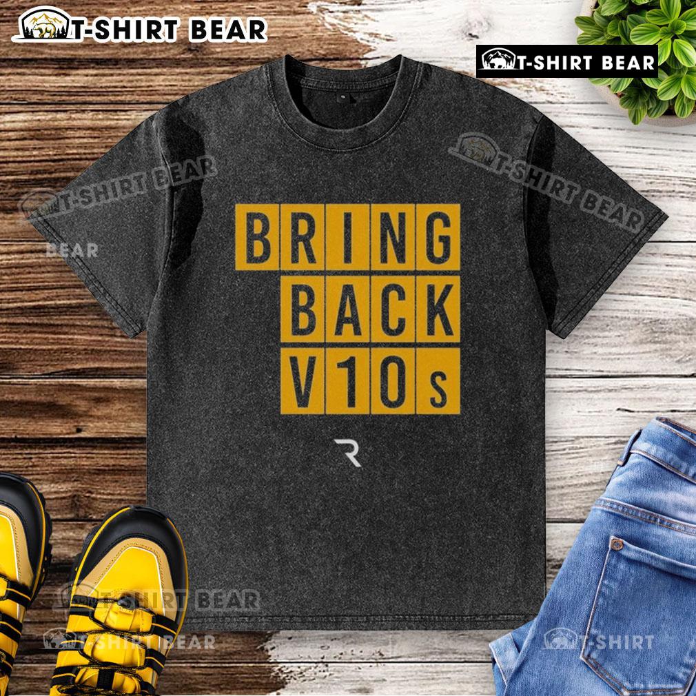 Premium The Race Bring Back V10s washed T-shirt in soft fabric, featuring a vintage racing design for motorsport enthusiasts.
