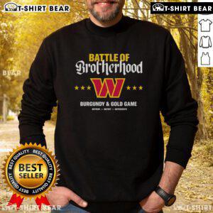 Premium Washington Commanders Battle of Brotherhood burgundy and gold game sweatshirt showcasing team spirit and style.