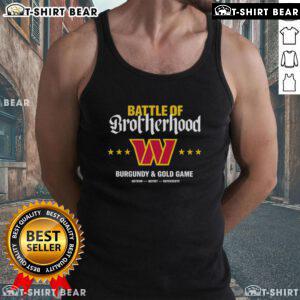Premium Washington Commanders Battle of Brotherhood tank top in burgundy and gold, perfect for game day style.