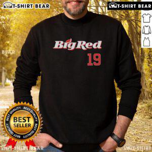 Premium Wrigley's Big Red 19 sweatshirt featuring a vibrant red color and a comfortable, stylish design for casual wear.