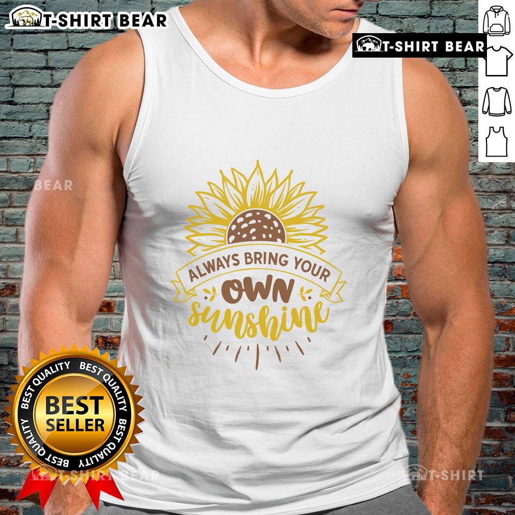 Pretty Always Bring Your Own Sunshine tank top in vibrant colors, perfect for summer outfits and casual wear.