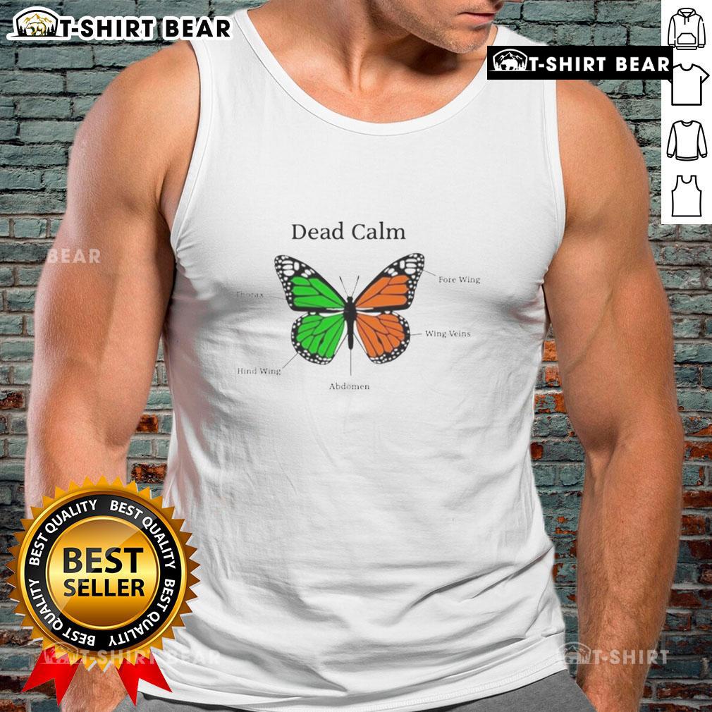 Pretty Butterfly Dead Calm Tank Top featuring a vibrant butterfly design on a stylish, comfortable tank.