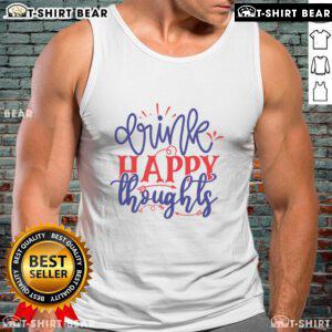 Stylish Pretty Drink Happy Thoughts tank top in vibrant colors, perfect for summer outings and cheerful vibes.