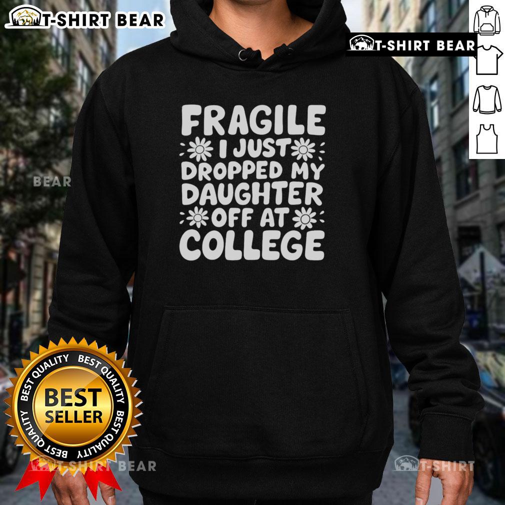 Cozy hoodie with 'Pretty Fragile' print, perfect for parents who just dropped their daughter off at college.