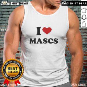 Pretty I Love Mascs Heart Tank Top in vibrant colors, perfect for casual wear and showcasing your love for masc culture.