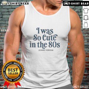 Alt Text: Leanne Morgan in a cute 80s tank top, showcasing her vibrant style and playful fashion from the era.