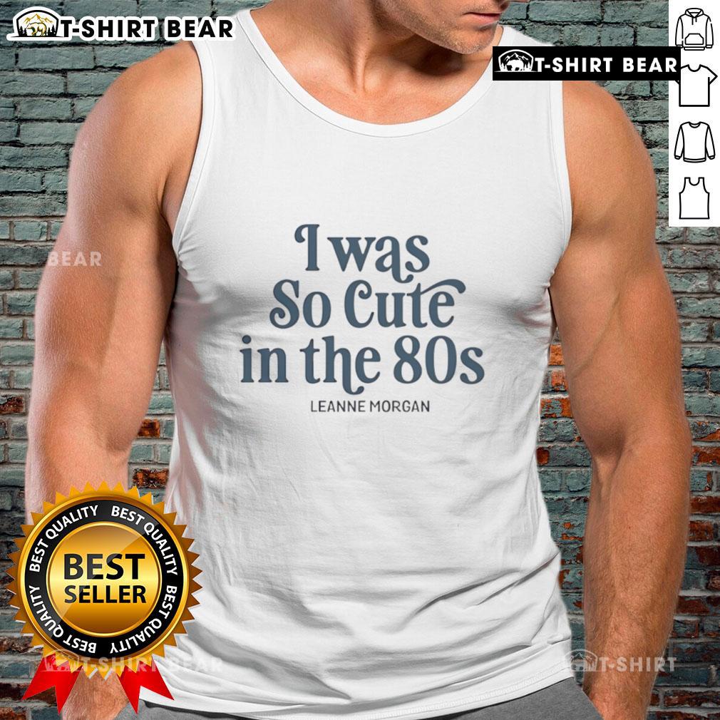 Alt Text: Leanne Morgan in a cute 80s tank top, showcasing her vibrant style and playful fashion from the era.