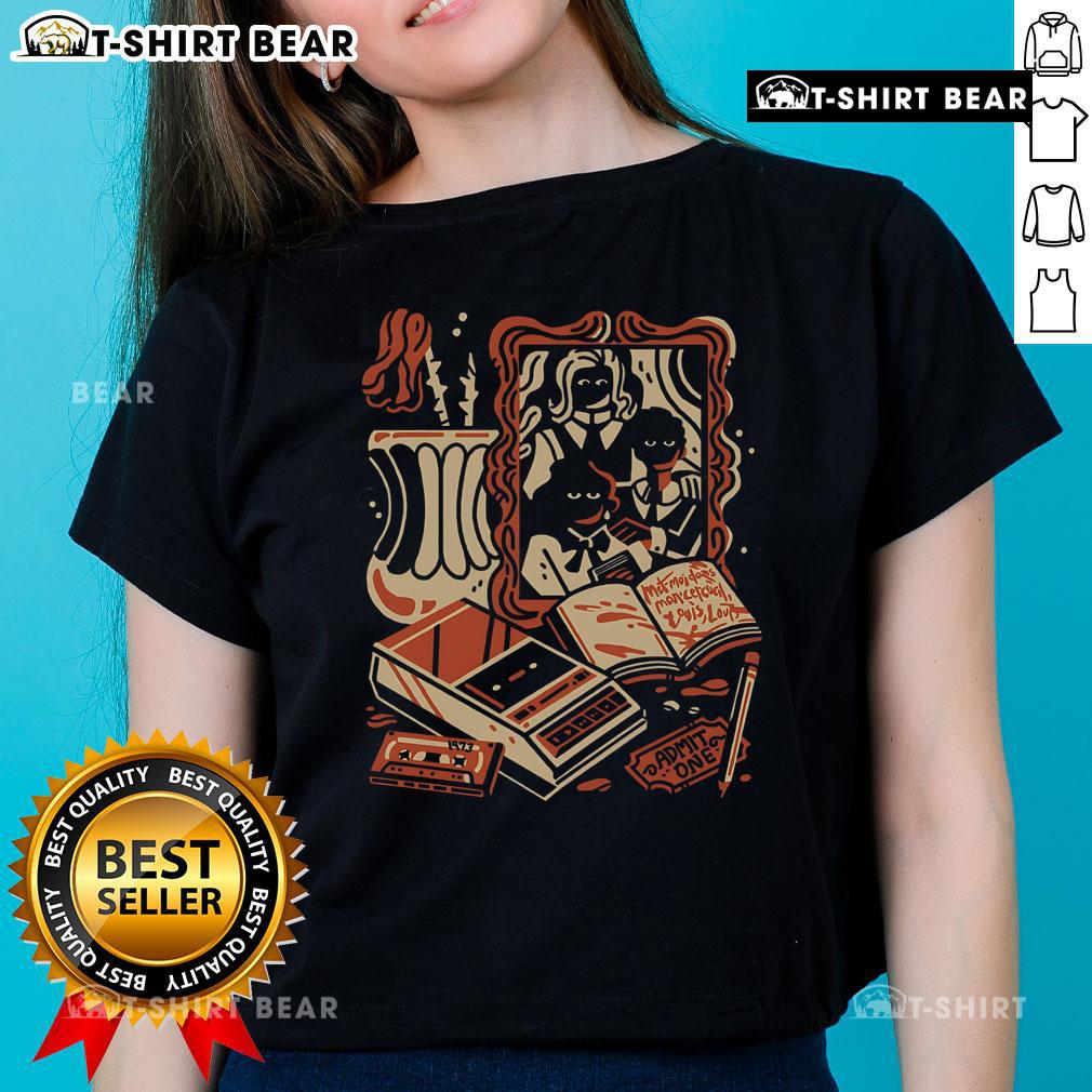 Retro ladies tee featuring 'Pretty Put Me In My Coffin' graphic, perfect for casual wear and expressing unique style.
