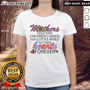 Alt Text: Pretty rainbow leopard print Mother's Hearts sunflower ladies tee, perfect for stylish moms and casual wear.