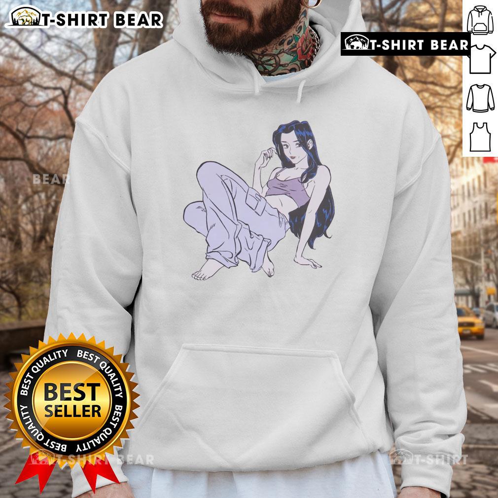 Alt Text: Pretty Snotgirl vintage anime hoodie featuring a cool girl design in retro style, perfect for trendy fashion lovers.