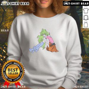 Pretty Snotgirl Olive Lottie retro vintage anime sweatshirt featuring vibrant graphics and a comfortable fit.