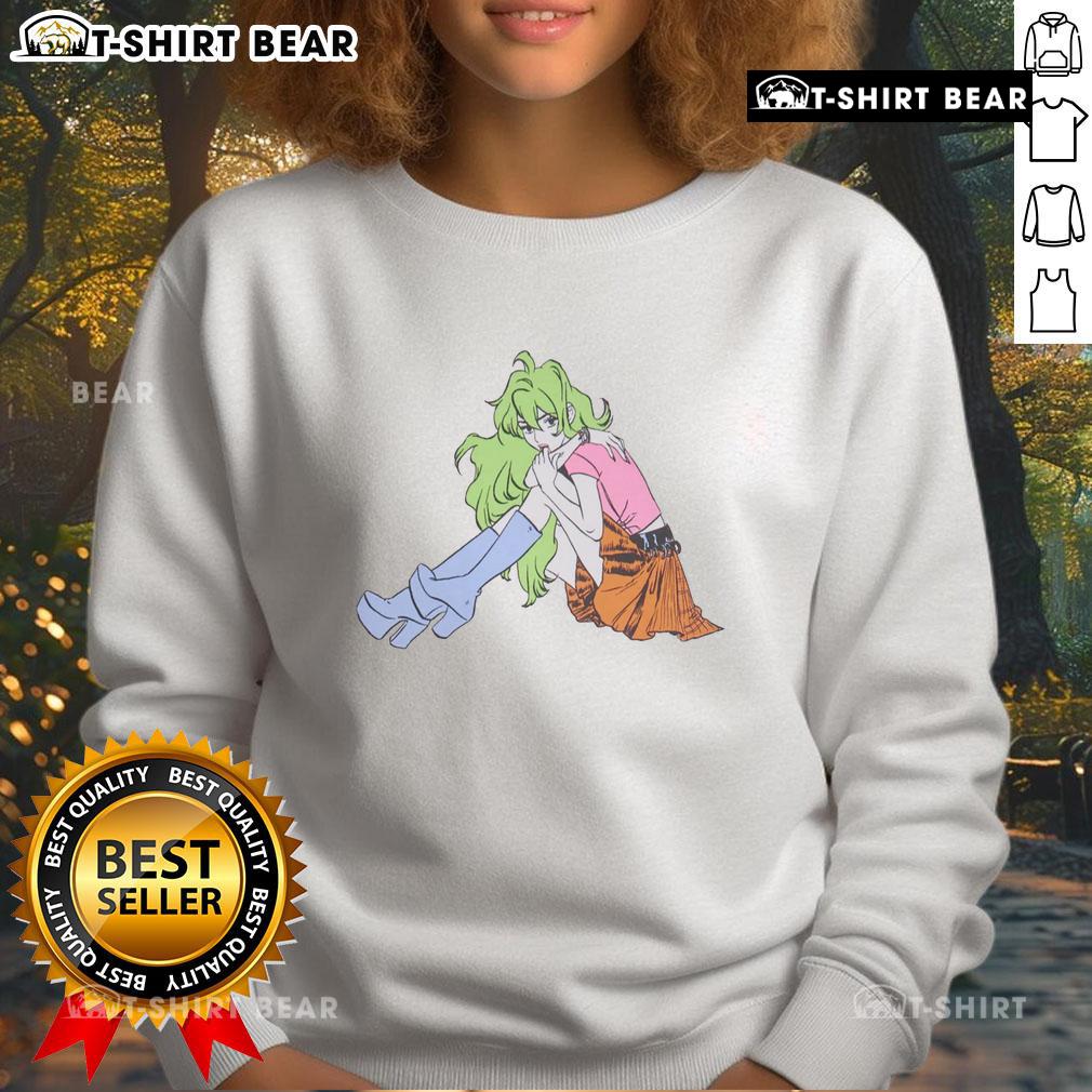 Pretty Snotgirl Olive Lottie retro vintage anime sweatshirt featuring vibrant graphics and a comfortable fit.
