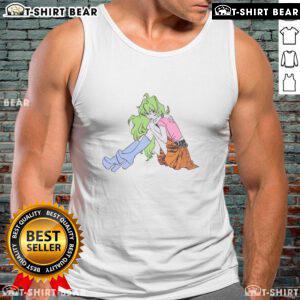 Retro vintage anime tank top featuring Pretty Snotgirl Olive Lottie design in vibrant colors, perfect for casual wear.