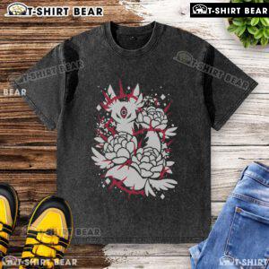 Alt Text: Pretty stylized mythical creature on a 'Protect Your Softness' washed t-shirt, perfect for unique fashion enthusiasts.