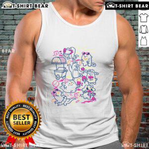 Pretty Summertime Scoops Tank Top in vibrant colors, perfect for summer outings and casual wear.