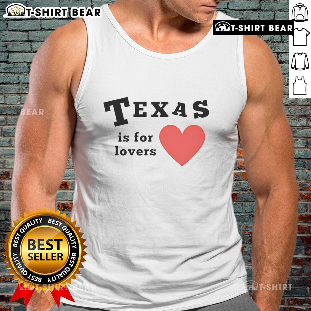 Alt Text: Pretty Texas Is For Lovers tank top featuring a stylish design, perfect for Texas lovers and summer fashion.