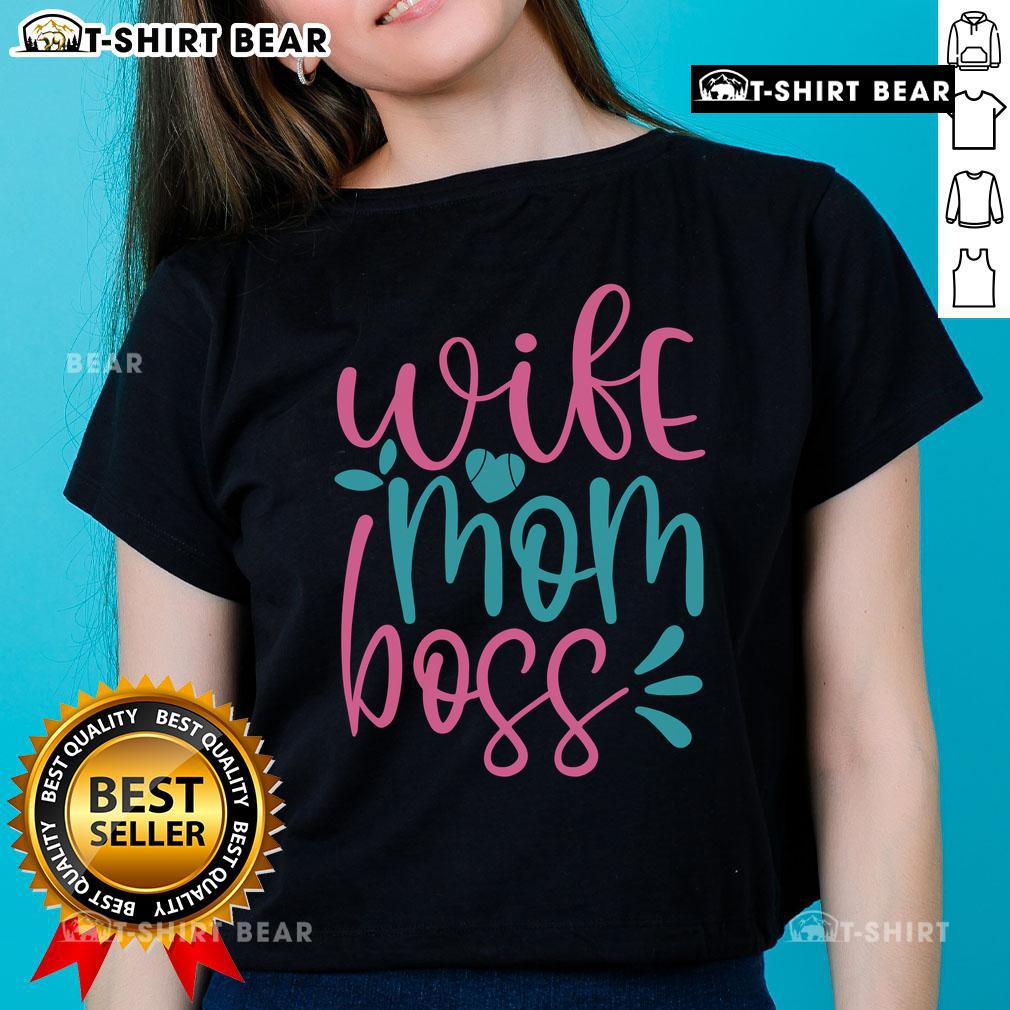 Stylish Pretty Wife Mom Boss Ladies Tee showcasing empowering design for modern women, perfect for casual outings.