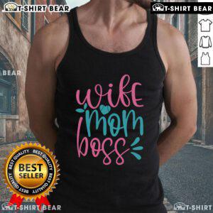 Pretty Wife Mom Boss Tank Top in stylish design, perfect for confident moms showcasing their dual role with flair.