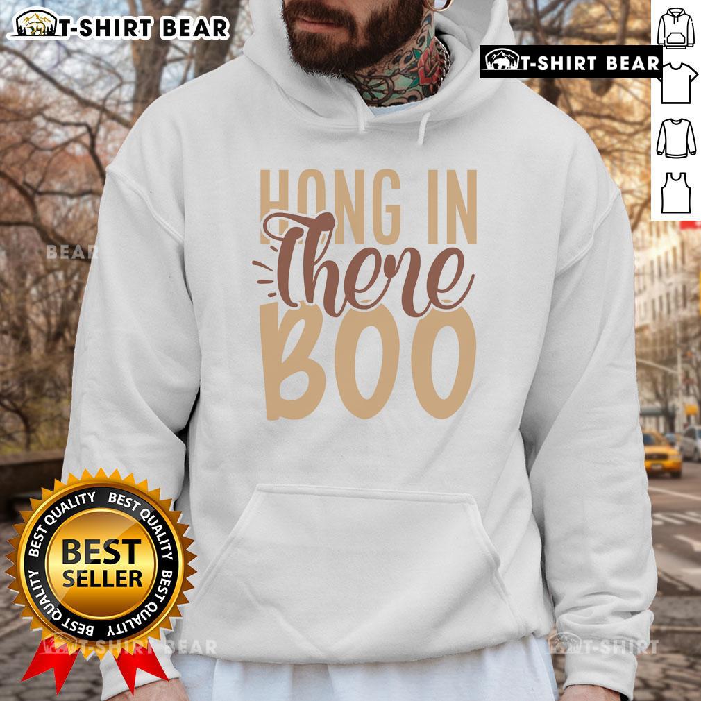 Pretty Hang In There Boo Hoodie in soft fabric featuring a cute design, perfect for cozy casual wear and uplifting vibes.
