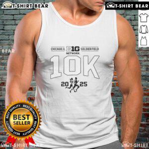 Top Big Ten Network 10K Chicago Soldier Field 2025 tank top featuring vibrant design and event branding.