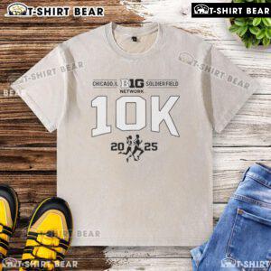 Top Big Ten Network 10K Chicago Soldier Field 2025 washed t-shirt featuring logo and vibrant design for race enthusiasts.