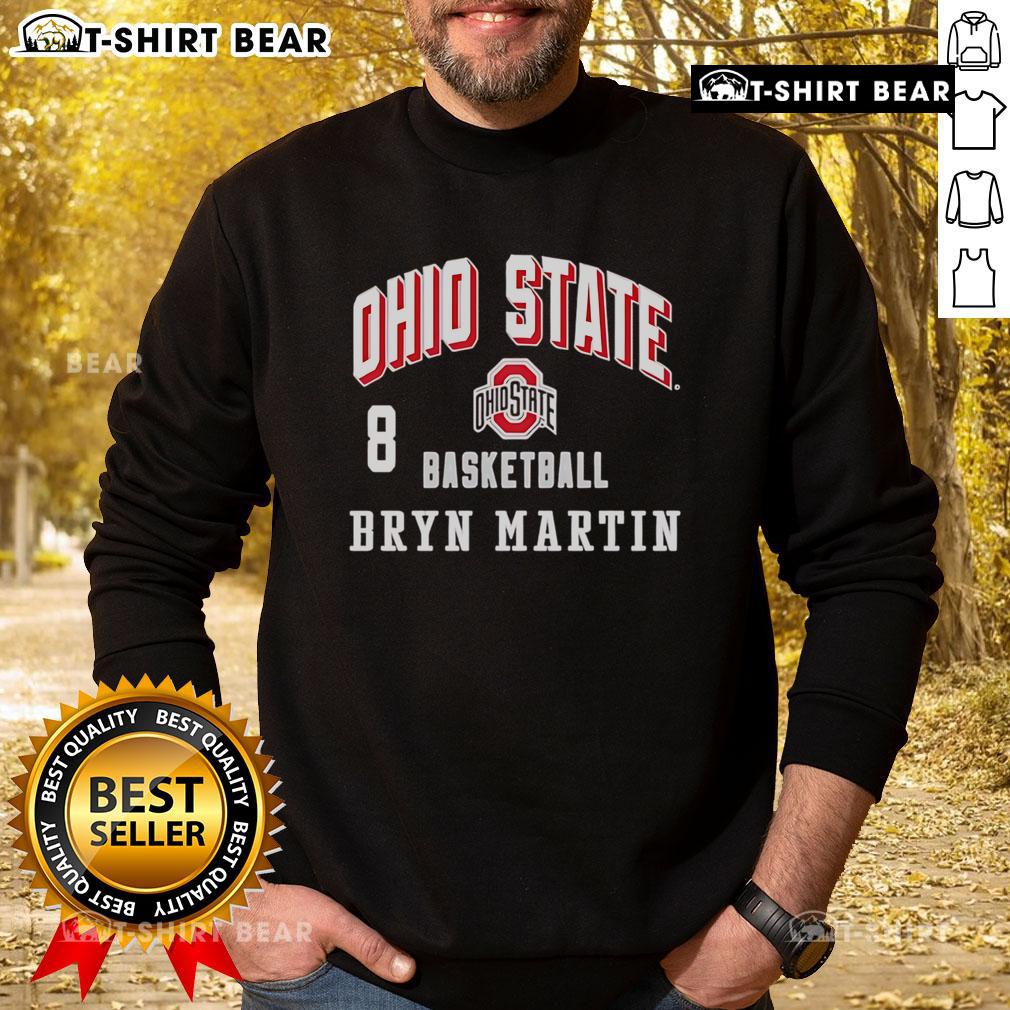Alt Text: Top Bryn Martin Ohio State Buckeyes men's sweatshirt in red with logo, perfect for game day or casual wear.