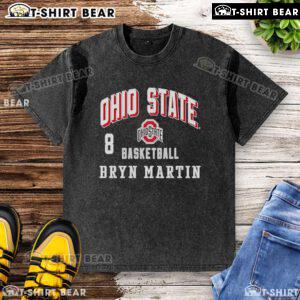 Ohio State Buckeyes Men's Washed T-Shirt featuring Top Bryn Martin design, perfect for fans and casual wear.