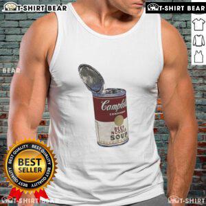 Stylish Top Campbell Beef Noodle Soup tank top featuring a vibrant noodle graphic, perfect for foodie fashion enthusiasts.
