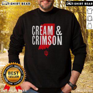 Top Cream and Crimson Indiana Hoosiers Hometown Pride Sweatshirt featuring team logo and vibrant colors for fans.