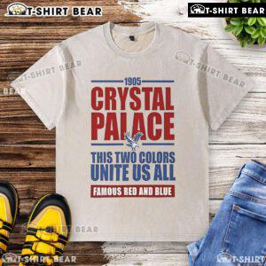 Top Crystal Palace Soccer EPL red and blue t-shirt, celebrating unity and team spirit since 1905.