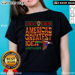 Stylish Mallard ladies tee featuring Cuyahoga Valley National Park design, celebrating America's greatest idea in fashion.