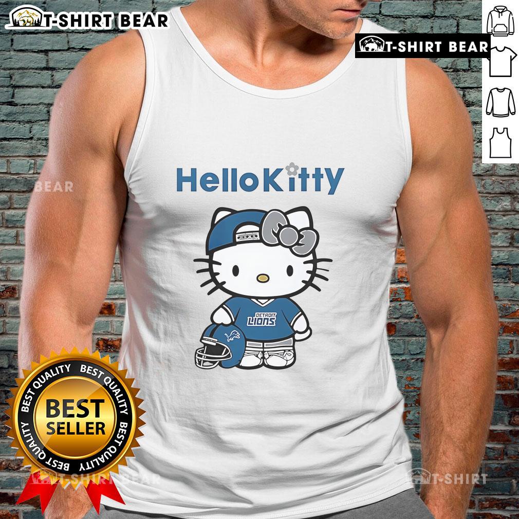 Top Detroit Lions Cat Hello Kitty 2025 Tank Top featuring a playful design for fans and cat lovers.