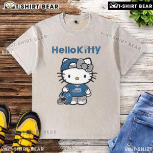 Top Detroit Lions Cat Hello Kitty 2025 washed t-shirt featuring a stylish design for fans and collectors.