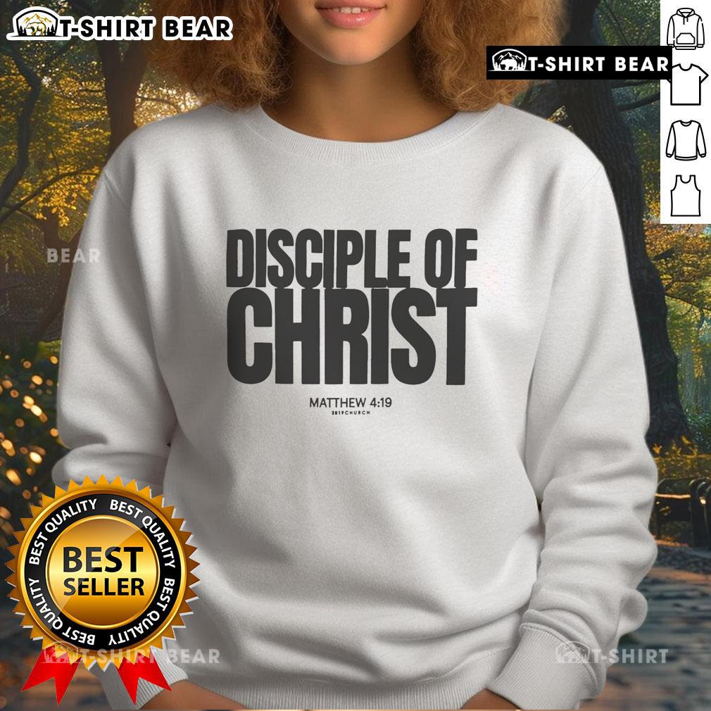 Top Disciple of Christ Matthew 4:19 sweatshirt featuring a stylish design for faith-inspired fashion lovers.